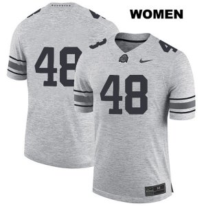 Women's NCAA Ohio State Buckeyes Tate Duarte #48 College Stitched No Name Authentic Nike Gray Football Jersey EA20Q77BC